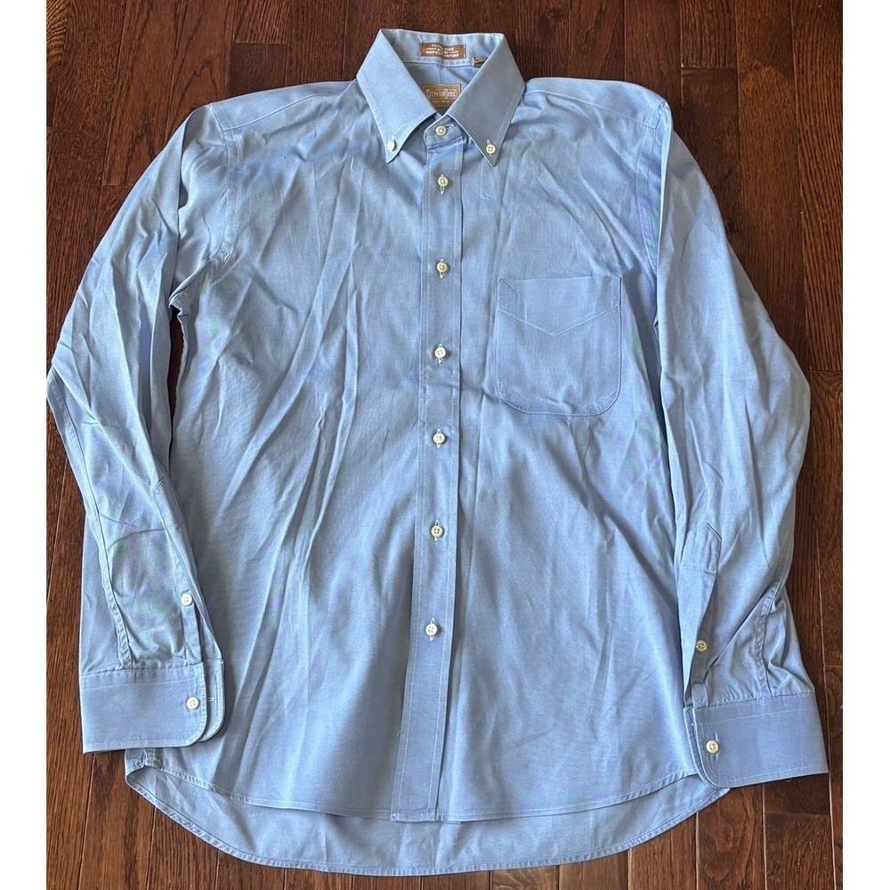 Vtg Gitman Bros Shirt Mens 15-34 Oxford Button Down OCBD USA Made